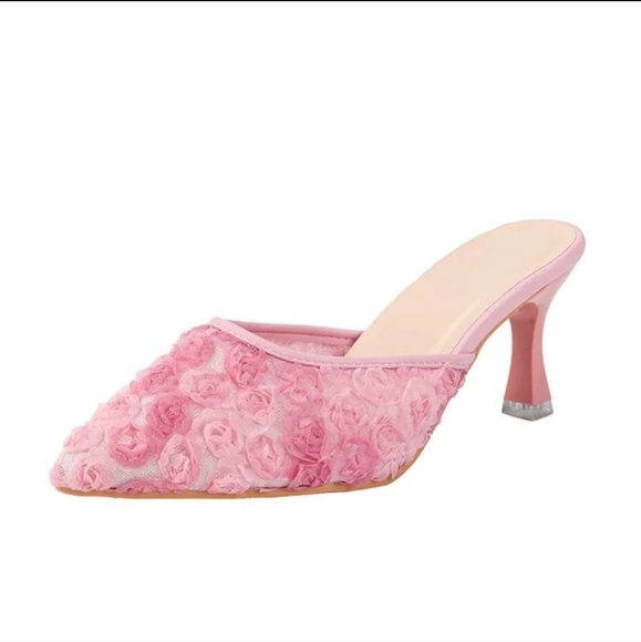 Point Toe Kitten Heels Sandals - Picture 3 of 5